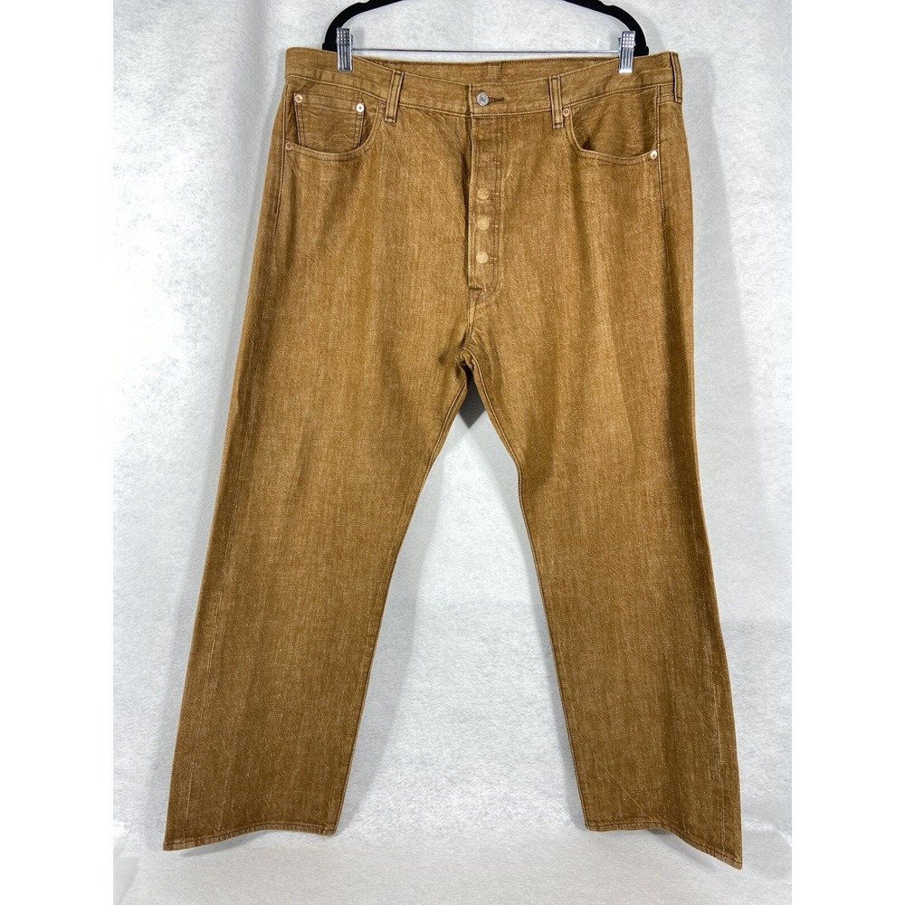Levi's 501 Jeans Men's 42x30 Brown Original Straight Leg Denim‎ White Oak MINT